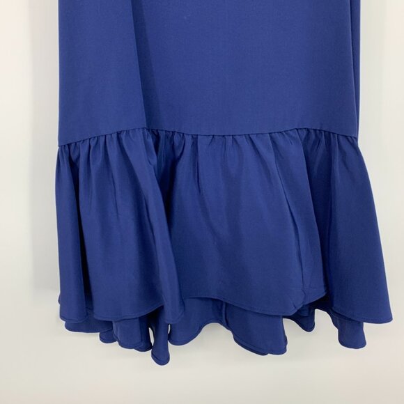 Tibi 100% Silk Top Ruffle Cami Tank Blue Sleeveless Racerback - Picture 6 of 10